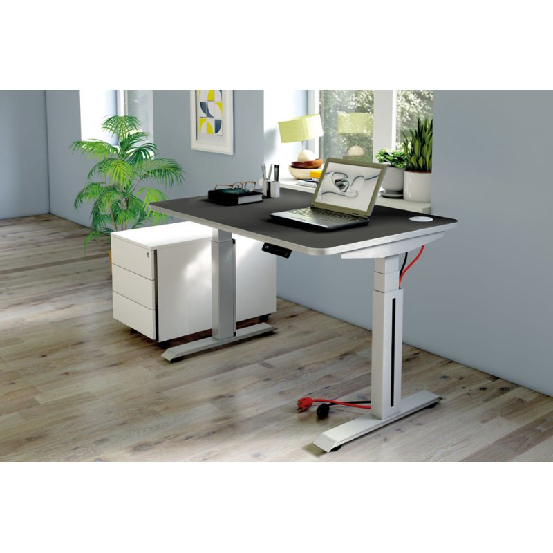 Kerkmann bureau assis-debout Move Professional, réglable électriquement, gris clair, 200×100 cm